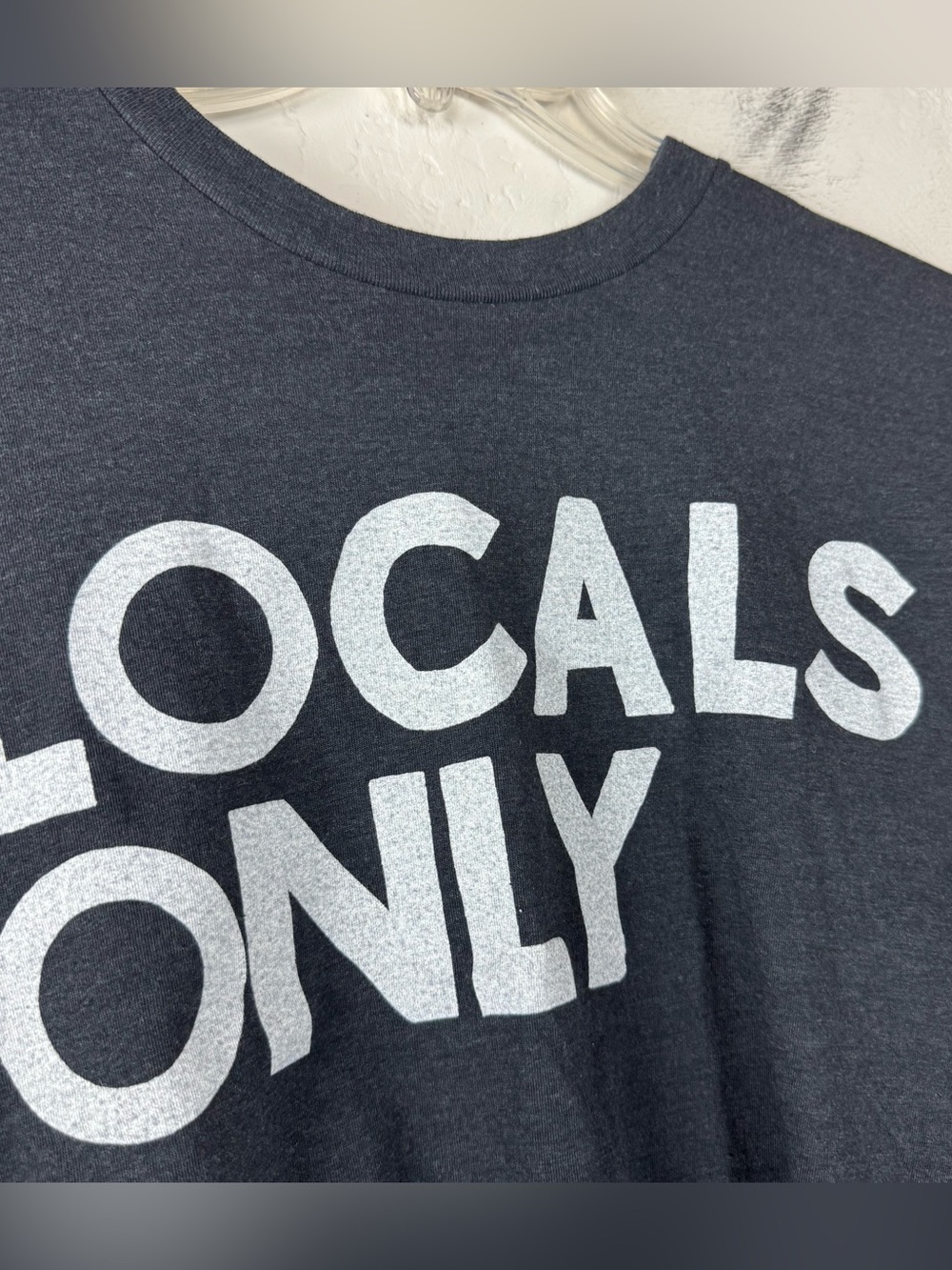 Aviator Nation Knit Top Shirt Tee Boyfriend Locals Only Graphic Charcoal Grey - Picture 4 of 8